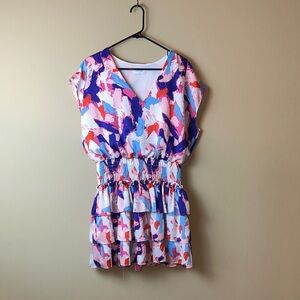 Adrienne Multicolor Abstract Mini Dress